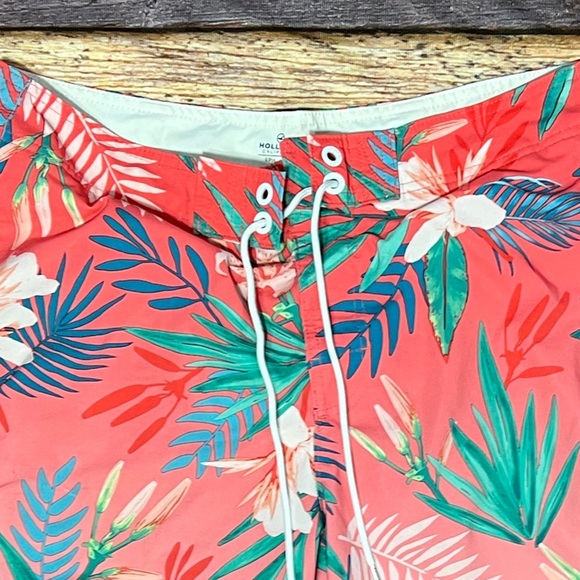 Hollister Floral Tropical Board Shorts Swim Trunks Swimsuit Mens - Picture 6 of 6